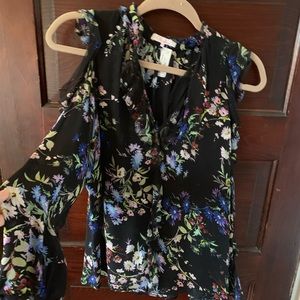 Parker open shoulder floral blouse - XS